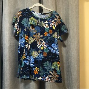 Loft Ruffle Sleeve Top - Size Large